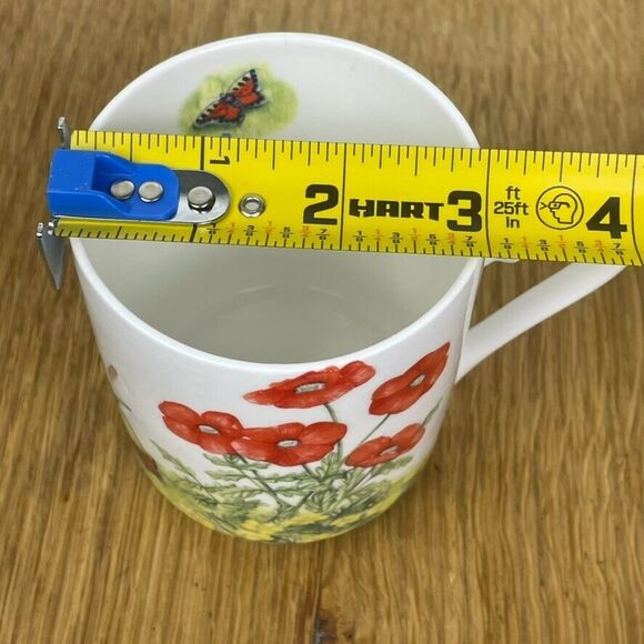 Springfield Poppy Field Meadow Butterfly Bone China Mug England Inside Design - Picture 15 of 15